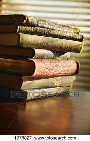 Stack of old books View Large Photo Image Stock Photo - Stack of old books. Fotosearch