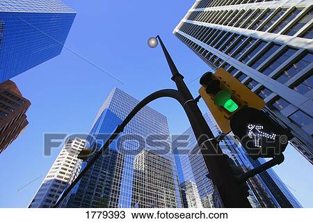 Street light downtown View Large Photo Image Stock Image - Street light downtown. Fotosearch