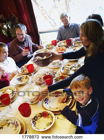 Thanksgiving meal with family View Large Photo Image Stock Image - Thanksgiving meal with family. Fotosearch