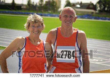 Two senior athletes at the track View Large Photo Image Stock Image - Two senior athletes at the track. Fotosearch