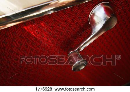 Stock Photo - Window handle of old-fashioned car. Fotosearch