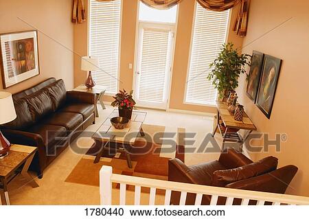 A contemporary living room View Large Photo Image Stock Image - A contemporary living room. Fotosearch