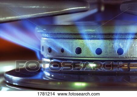 Picture - A gas burning stove. Fotosearch