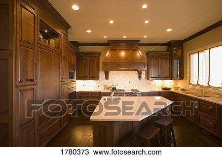 Stock Image - A luxurious kitchen. Fotosearch