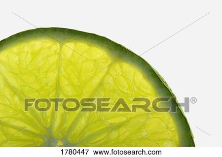 Stock Photo - A slice of lime. Fotosearch