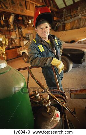 Stock Photo - A welder. Fotosearch