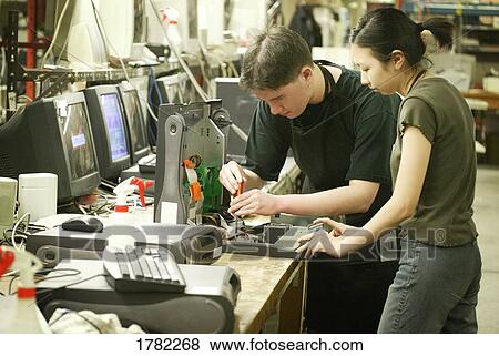 Stock Photo - Building a computer. Fotosearch