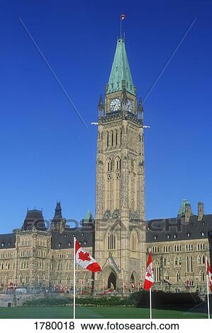 Stock Photo - Canadian parliament building, Ottawa, Ontario, Canada. Fotosearch