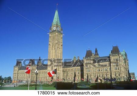 Stock Photography - Canadian parliament buildings, Ottawa, Ontario, Canada. Fotosearch