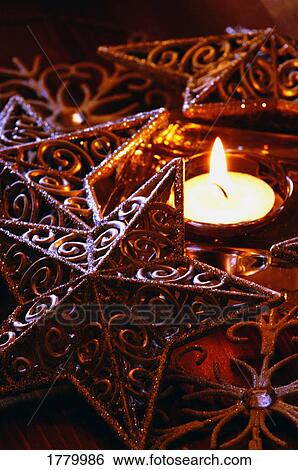 Stock Photograph - Christmas candle. Fotosearch