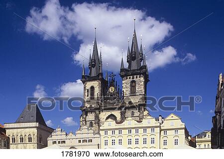 Stock Image - Church of our Lady before Tyn. Fotosearch