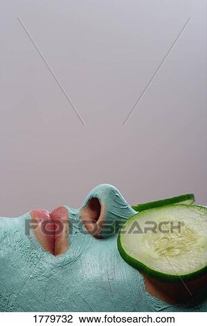 Closeup of a woman's facial masque View Large Photo Image Stock Image - Closeup of a woman's facial masque. Fotosearch