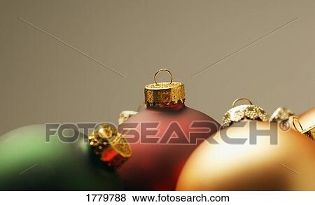 Closeup of Christmas decorations View Large Photo Image Stock Photo - Closeup of Christmas decorations. Fotosearch