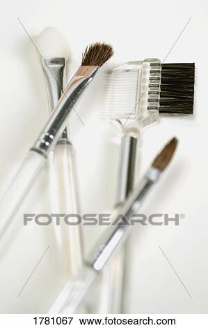 Stock Photo - Closeup of makeup brushes. Fotosearch