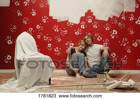 Stock Image - Couple taking a break. Fotosearch