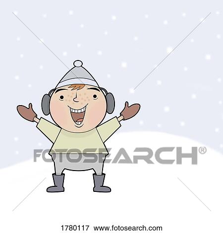 Stock Photo - Enjoying the snow. Fotosearch