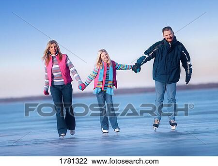 Family going ice skating View Large Photo Image Stock Image - Family going ice skating. Fotosearch