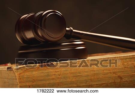 Stock Image - Gavel on a book. Fotosearch