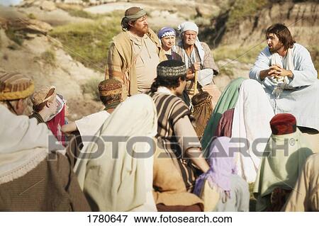 Stock Photo - Jesus teaches a crowd. Fotosearch