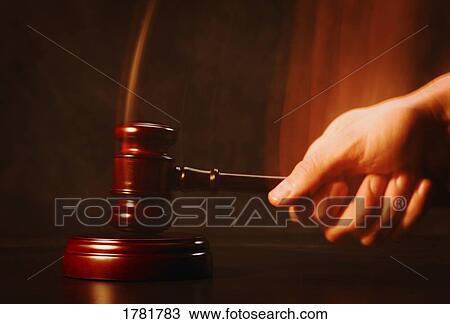 Stock Image - Judge and a gavel. Fotosearch