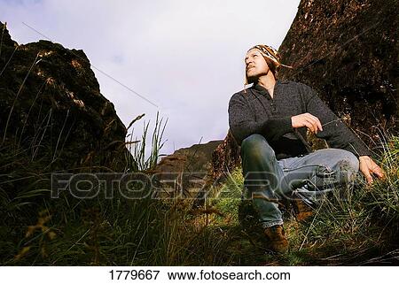 Man enjoying nature View Large Photo Image Stock Photo - Man enjoying nature. Fotosearch