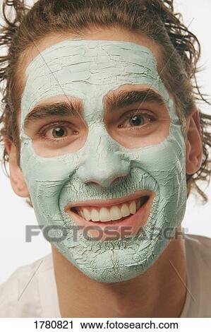 Man with facial masque View Large Photo Image Stock Image - Man with facial masque. Fotosearch