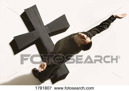 Man worshipping View Large Photo Image Stock Photo - Man worshipping. Fotosearch