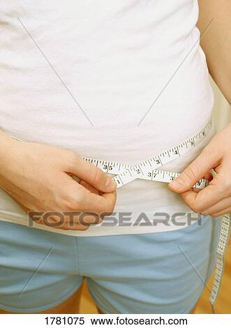 Stock Photography - Measuring waistline. Fotosearch