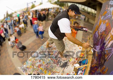 Stock Photography - Painter at work. Fotosearch