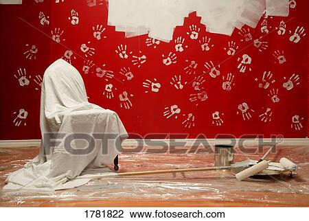 Stock Image - Painting a room. Fotosearch
