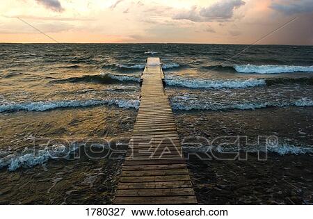 Stock Photo - Pier in the water. Fotosearch