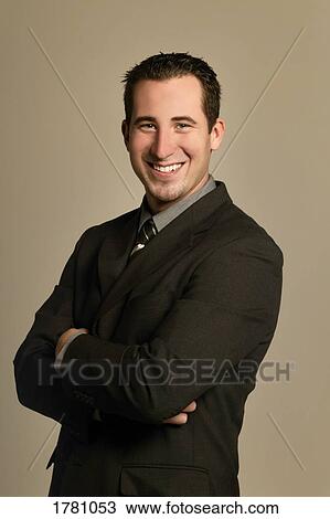 Stock Image - Portrait of a businessman. Fotosearch