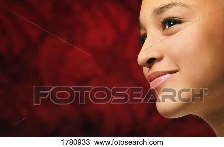 Stock Image - Portrait of African American woman. Fotosearch