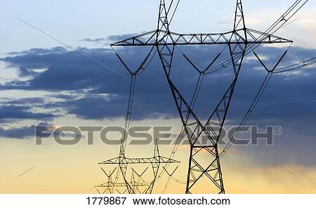 Stock Photo - Powerlines. Fotosearch