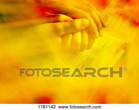 Stock Image - Praying the Word of God. Fotosearch
