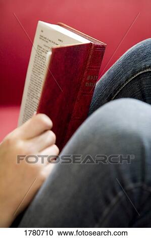 Stock Image - Reading the Bible. Fotosearch