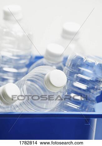 Picture - Recycling water bottles. Fotosearch