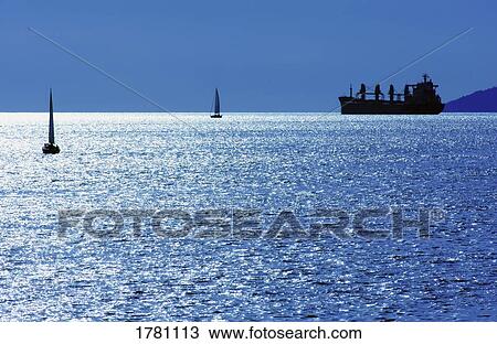 Ship and boats on water View Large Photo Image Stock Image - Ship and boats on water. Fotosearch