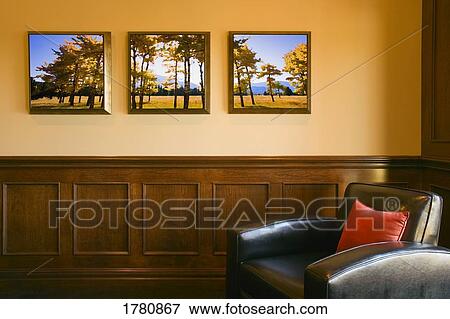 Stock Photo - Sitting room with artwork. Fotosearch