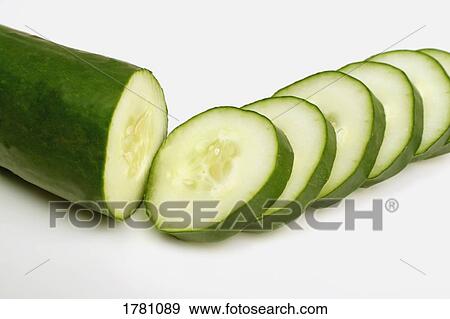 Stock Photo - Sliced cucumber. Fotosearch