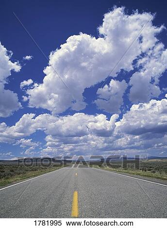 Stock Photography - Straight road. Fotosearch