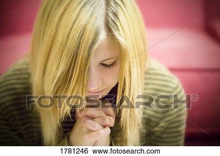 Teen praying View Large Photo Image Stock Photograph - Teen praying. Fotosearch