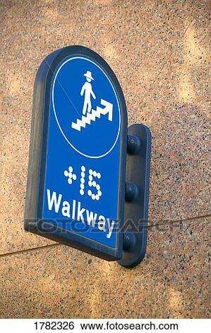 Walkway sign View Large Photo Image Stock Photograph - Walkway sign. Fotosearch