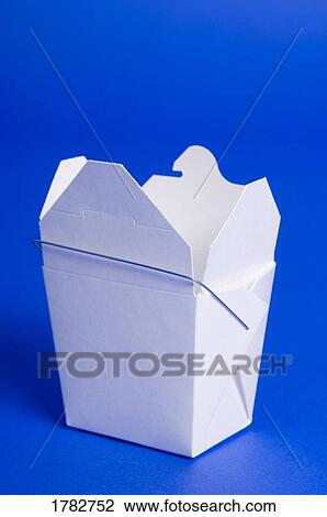 Stock Image - White Chinese takeout container. Fotosearch