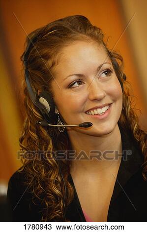 Stock Image - Woman on the phone. Fotosearch