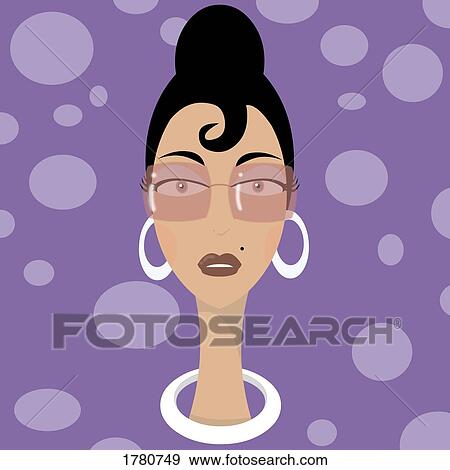 Stock Photo - Woman with hair up. Fotosearch