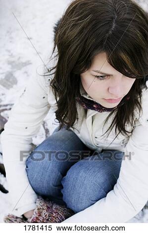 Stock Photography - Young brunette. Fotosearch