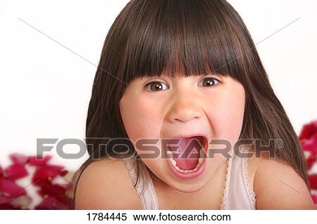 Stock Photography - A child screaming. Fotosearch
