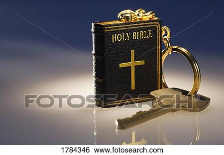 Bible key chain View Large Photo Image Stock Photograph - Bible key chain. Fotosearch