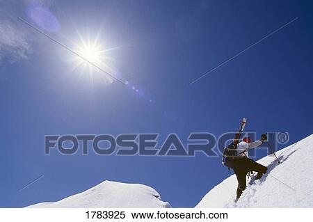 Climber near summit of Steens Mountain. View Large Photo Image Stock Photography - Climber near summit of Steens Mountain.. Fotosearch